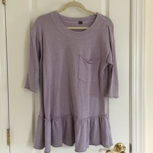 Free People Sweatshirt Tunic Dress in Soft Lilac